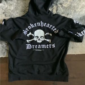 Broken-hearted hoodie all black men’s